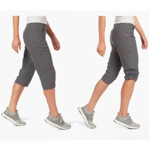 Kuhl "Trekr Kapri" Capri Pants Sage Green Hiking Gorpcore | Women's Size 4 - Picture 2 of 13
